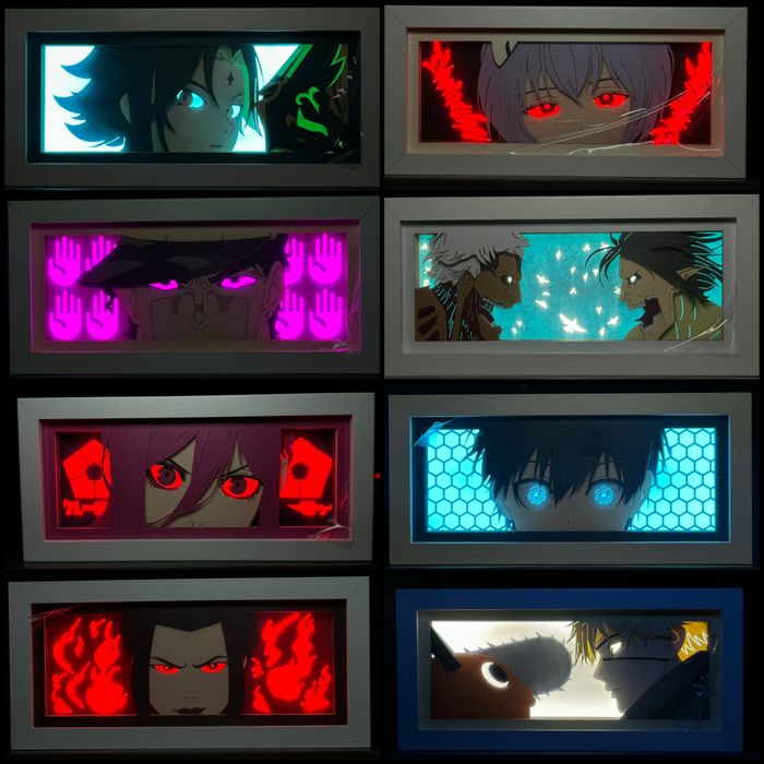 Аниме светильник (лайтбокс) | 3D ночник | One Piece, Naruto