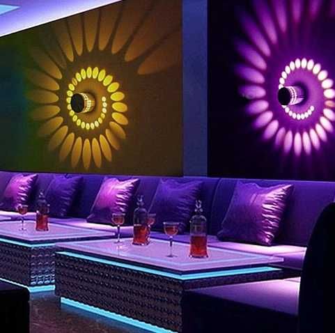 Многоцветна диско лампа за декорация на стена с дистанционно
