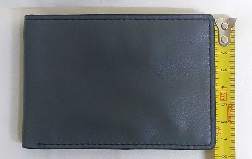 Portofel pliabil bifold de piele Fossil cu aspect texturat Steven, Gri inchis
