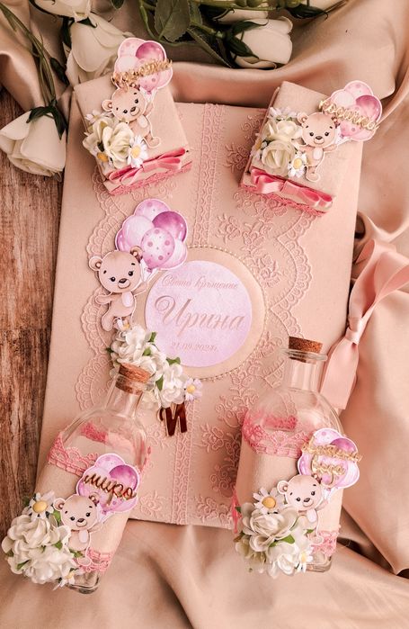 Комплекти за кръщене от велур