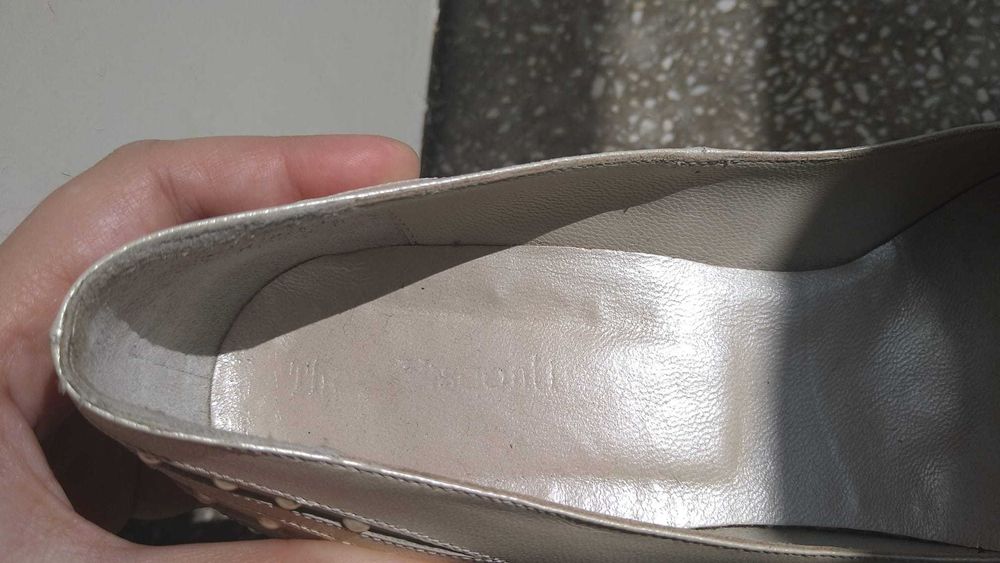 Pantofi nunta ivoire crem bej albi