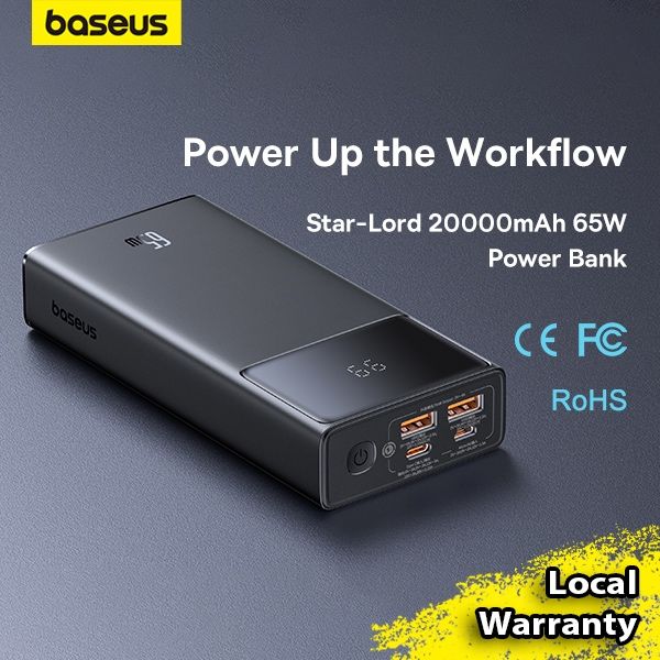 Baseus 20000mAh 65W Power Bank с Дисплеем. Есть доставка