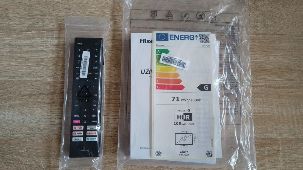 50" QLED 4K Hisense – много запазен, без мъртви пиксели