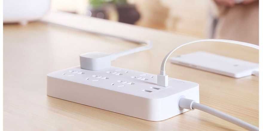 Удлинитель Xiaomi Mi Power Strip 6 (CN, 6 розетки, 3 USB, белый)