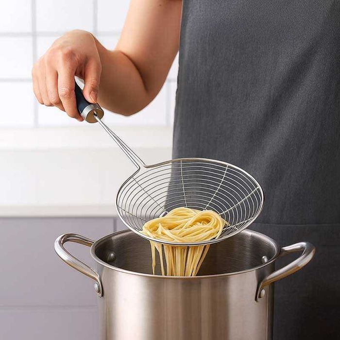 Решетъчна лъжица цедка от неръждаема стомана – за пържене и варене