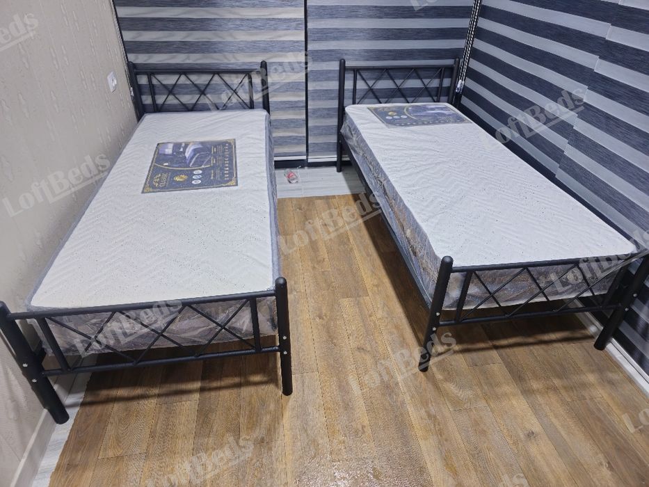 Кровать  МАРИНА, Temir Kravat, kalavat, loft, yangi sifatli matras bor