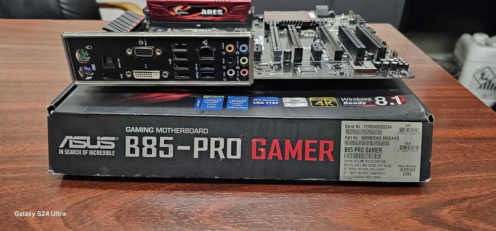 Placa de baza ASUS B85-PRO GAMER Socket LGA1150 + 20 GB DDR3 1600 Mhz