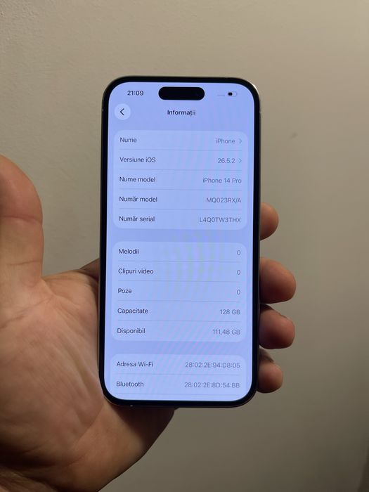 iPhone 14 Pro Alb , 128 GB