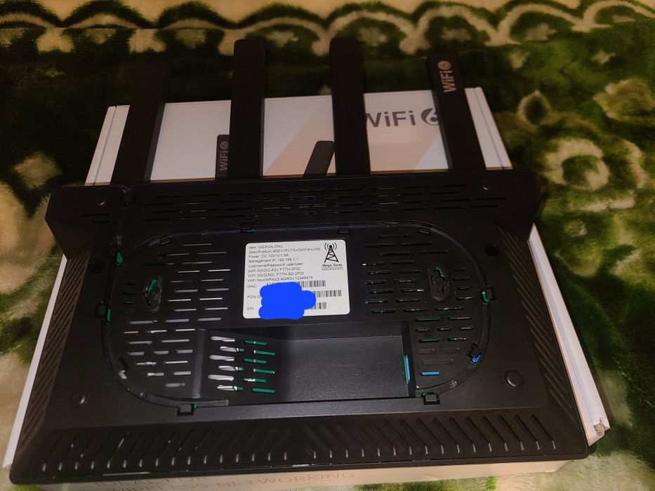 Wi-fi 6 GPON router AX3000, 3000 mbit/sekund, AloqaStroy