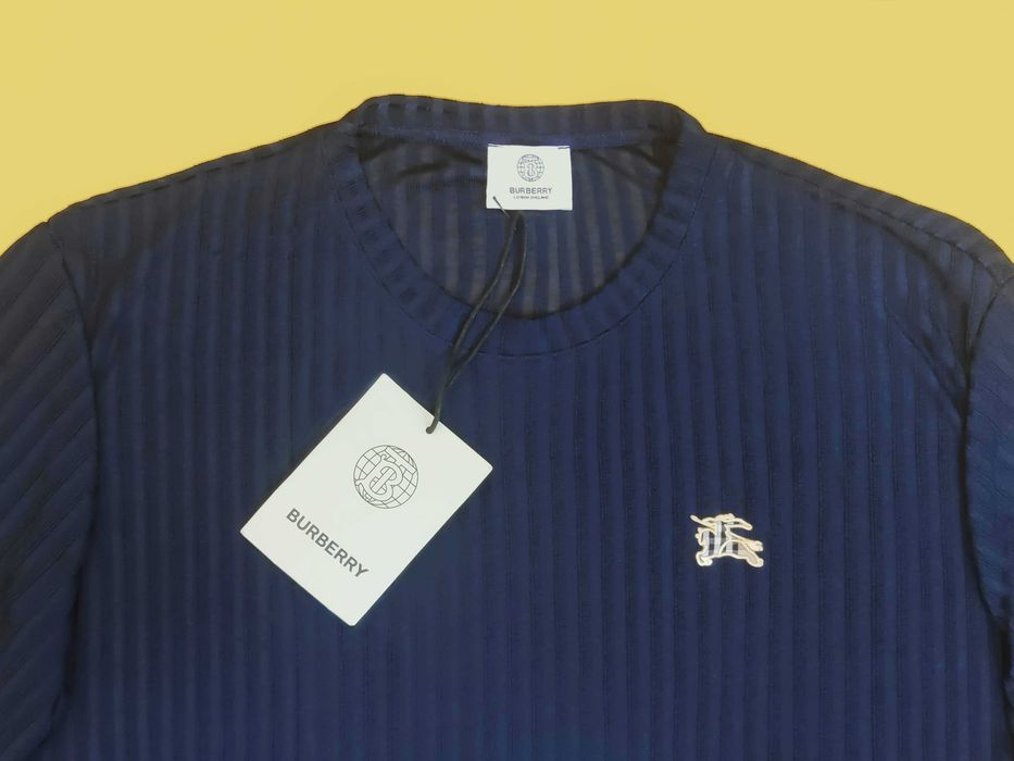 Tricou subțire Burberry Azure Blue