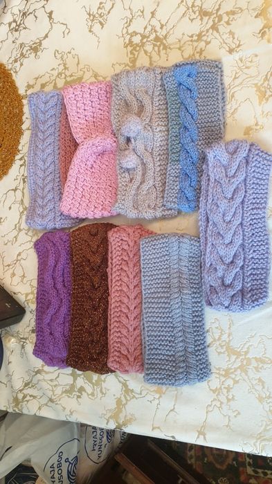 Вязаные носочки, шапки,ободки