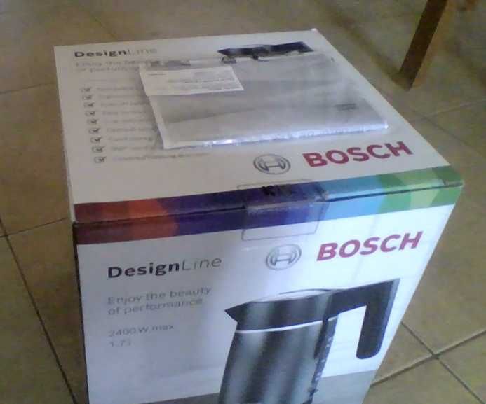 Нова, неразопакована eлектрическа канa BOSCH DESIGNLINE TWK5P475 1.70 L, 2400 W