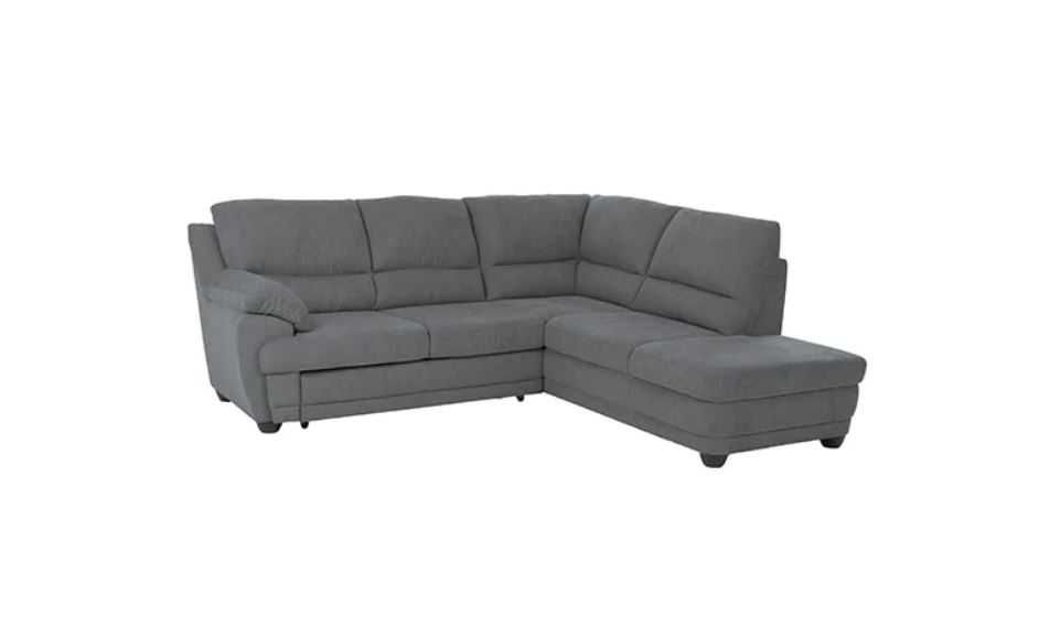 Coltar extensibil NEBOLO , dreapta, stofa gri inchis  245x225x97,