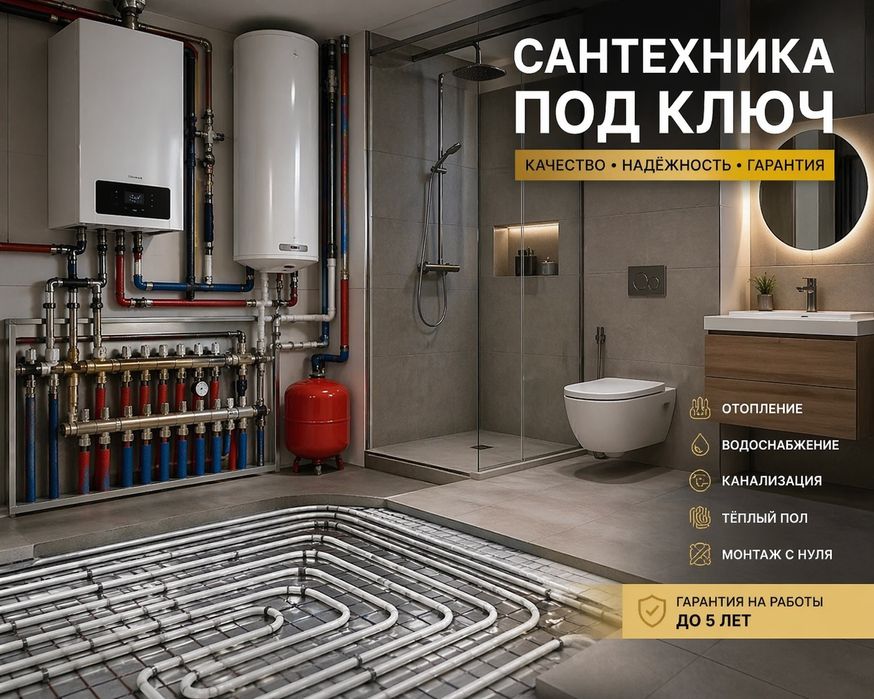 Монтаж сантехники с нуля под ключ