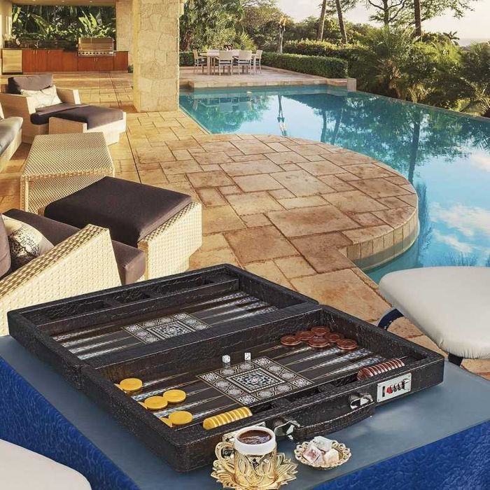 Set de Table de Lux | Design cu Piele de Crocodil & Sidef