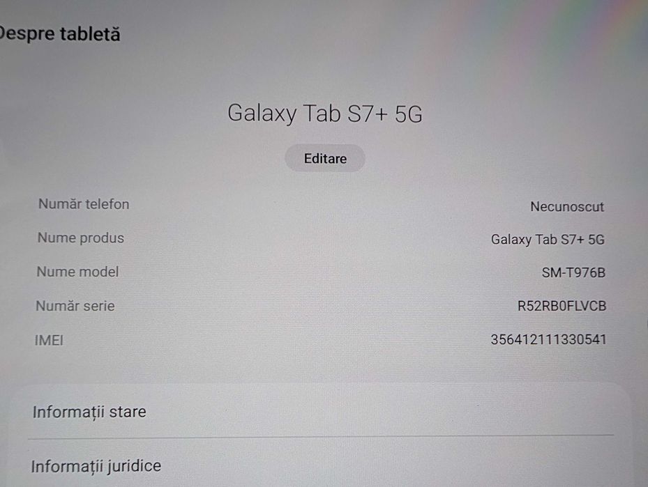 Tableta Samsung Galaxy Tab S7+ 5G