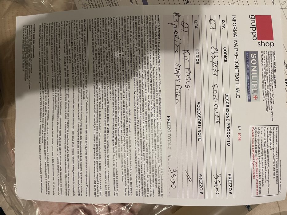 Aparat fizioterapie Nou Soniclife Spedire Manipolo