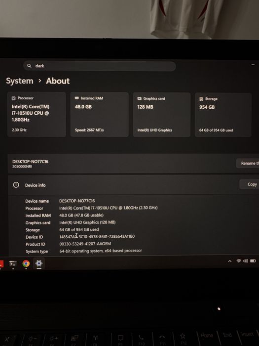 Lenovo ThinkPad T14 i7 48GB RAM SSD 1TB 14" FHD – baterie nouă