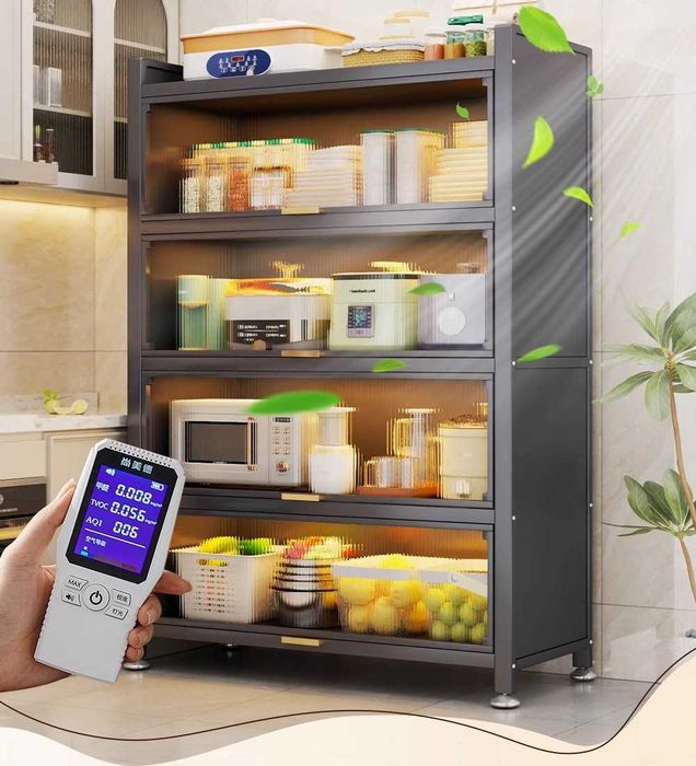 Кухонный шкаф с подъемной дверцей и удобными полками