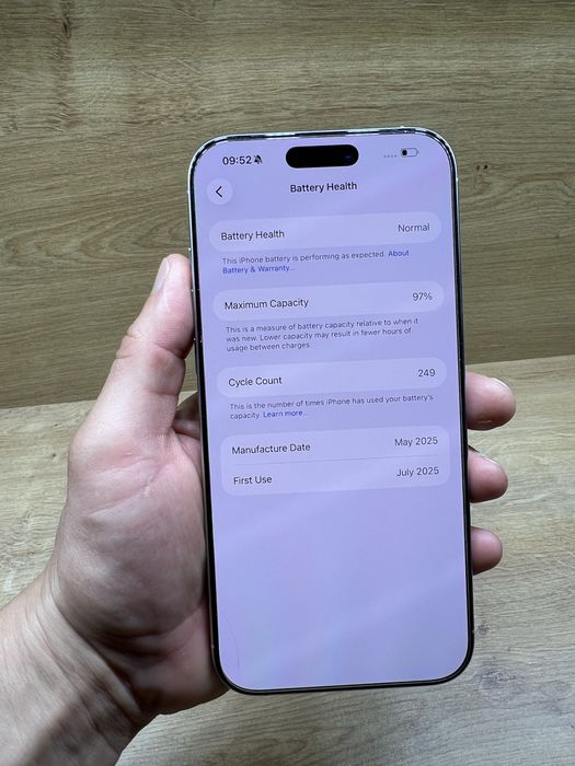 iPhone 16 Pro Max 256Gb Alb 97% battery life