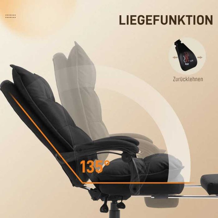 Офис стол Vinsetto с функция за масаж,  функция за накланяне и въртене