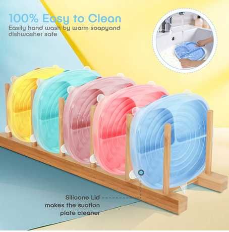 Силиконова разделителна чиния/купа BEBOAN, 100% без BPA