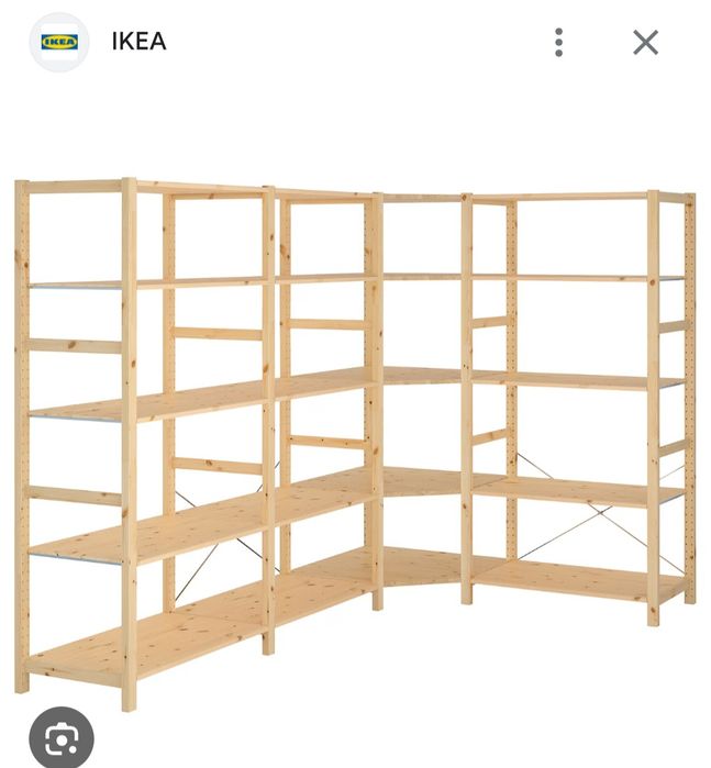 Стеллаж Икеа с углом, 10 секций