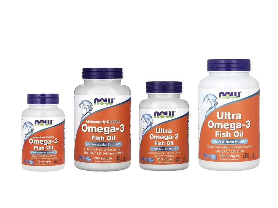 NOW Foods Omega Omega-3 Омега-3 Ultra Omega-3 Fish Oil ултра омега