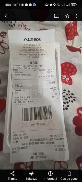 Huawei pura 70 ca nou cu garanție