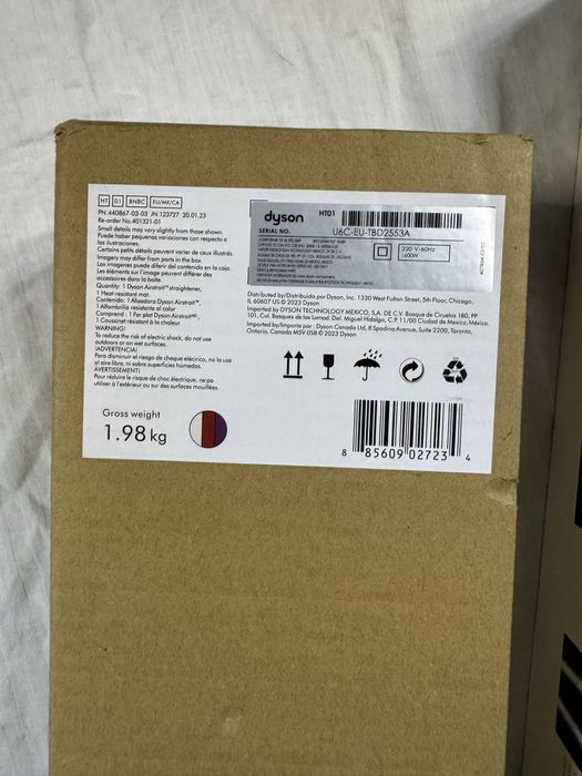 Placa de par Dyson airstrait