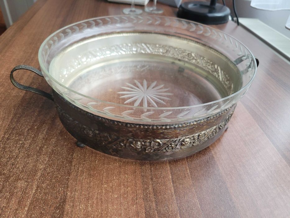 Fructieră placată cu argint