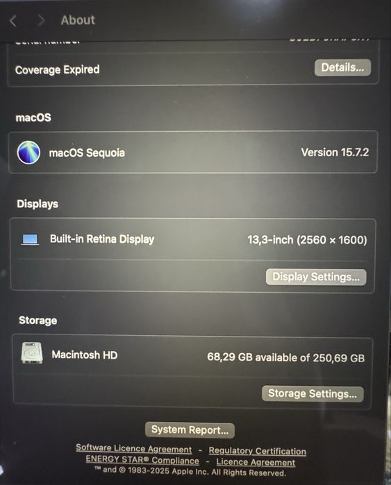 MacBook Pro 13" (2020) – Space Gray / 256GB SSD / 8GB RAM
