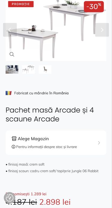 Masa Extensibila cu scaune de bucatarie sau living