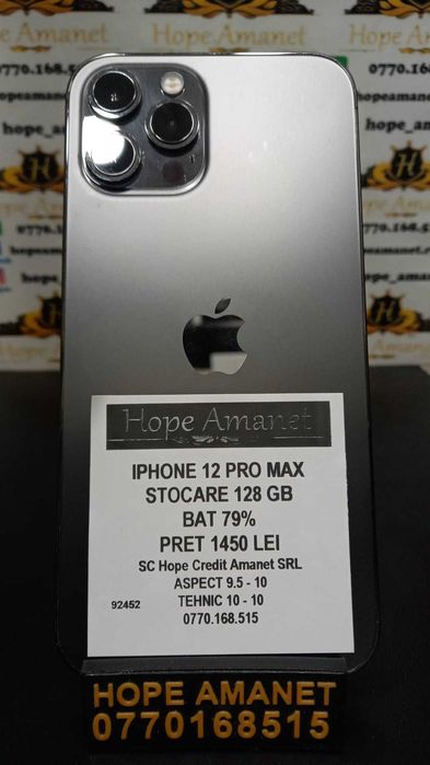 Hope Amanet P3 Iphone 12 pro max / 128 gb / 79% baterie