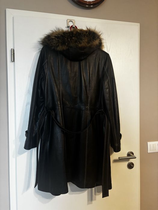 Естествена кожа палто