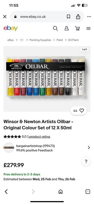 Професстональные масляные краски Winsor & Newton Artists Oilbar