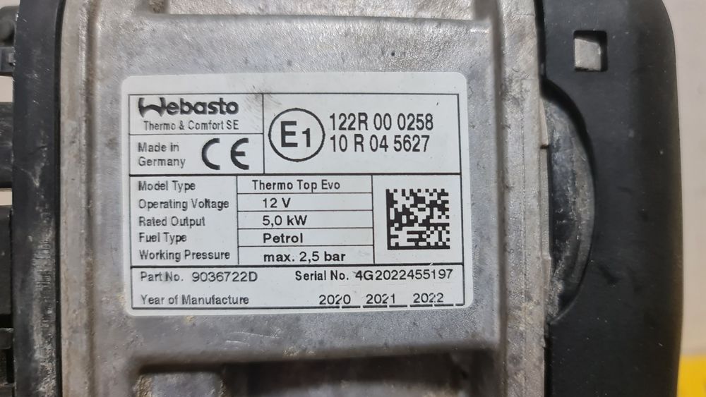 Webasto încălzire BMW 5 g30 7 g11 x3 g01 x4 g02 x5 g05 x6 g06 x7 g07