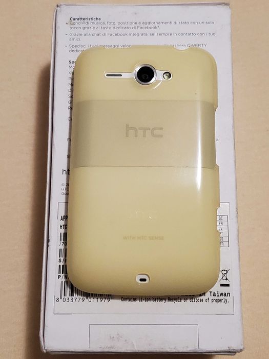 HTC ChaCha A810e la cutie, cu cablu de date, husă originală si folie