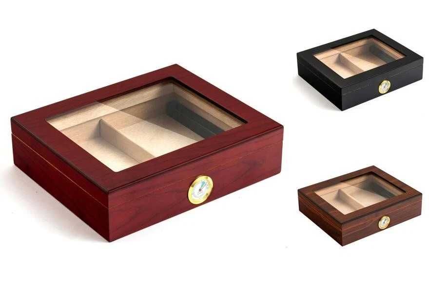 Малък хумидор от кедър за до 30 пури със хидрометър и овлажнител