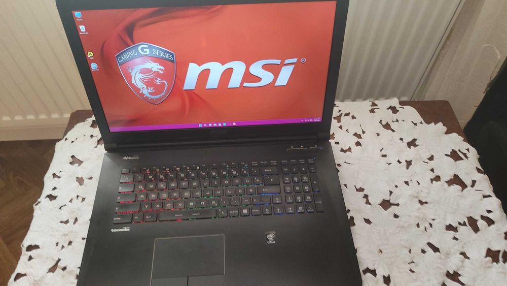 Laptop MSI GE72HQ I7 Procesor 5600 Video Nvidia GTX 2 giga ddr 5,960mb 16 giga rami ddr3L,1SSD M2 Sata 128 giga 1 sata  1 pci slot,17 inchci