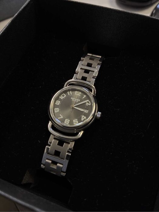 Женски часовник Hermes Pullman Date Gun Black