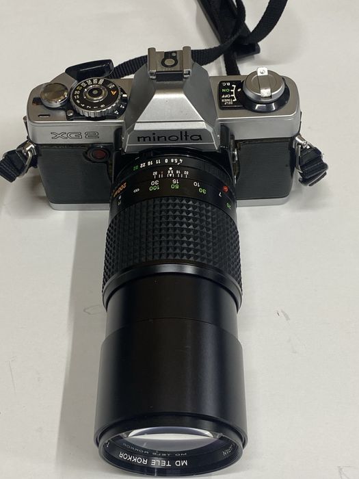 Aparat foto vintage Minolta XG 2-ob Minota 200 mm
