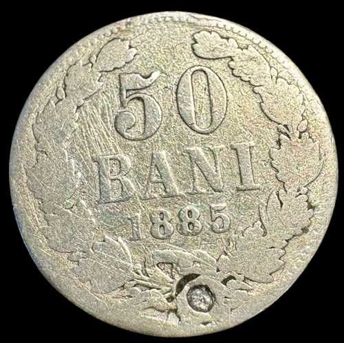 50 bani 1885 - Carol 1 - Rara in orice conditie