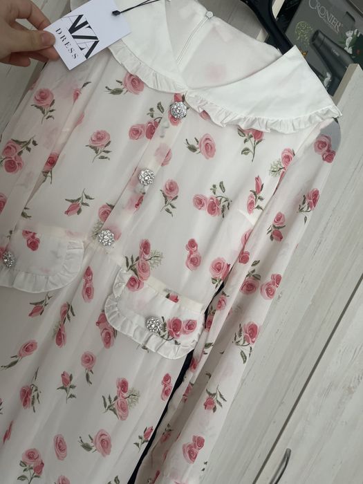 Платье шифоновое белое