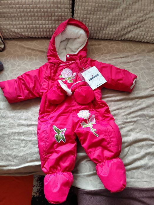 Зимен гащеризон тип ескимос за момиче за 4-12 месеца