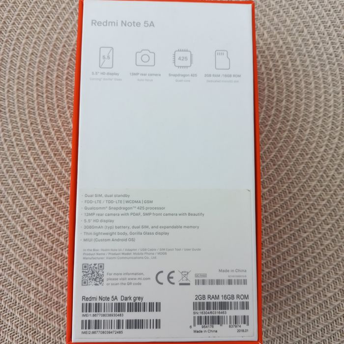 Мобилен телефон Redmi Note 5A