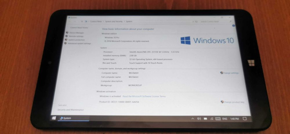 Таблет 8'' с Windows 10. Нов!