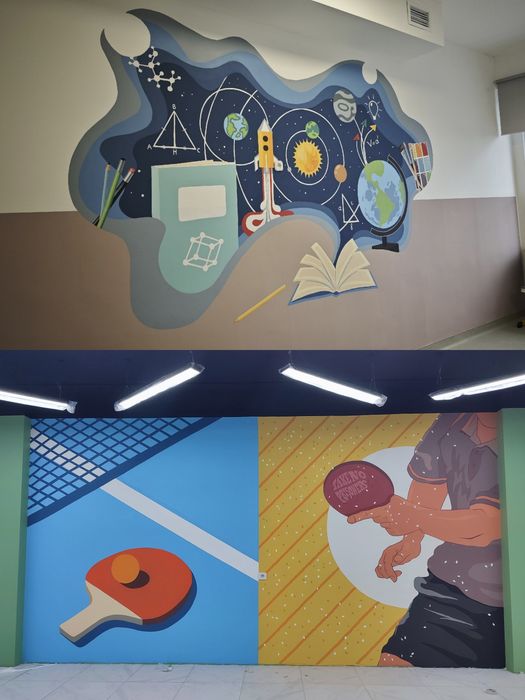 Роспись стен,роспись школ