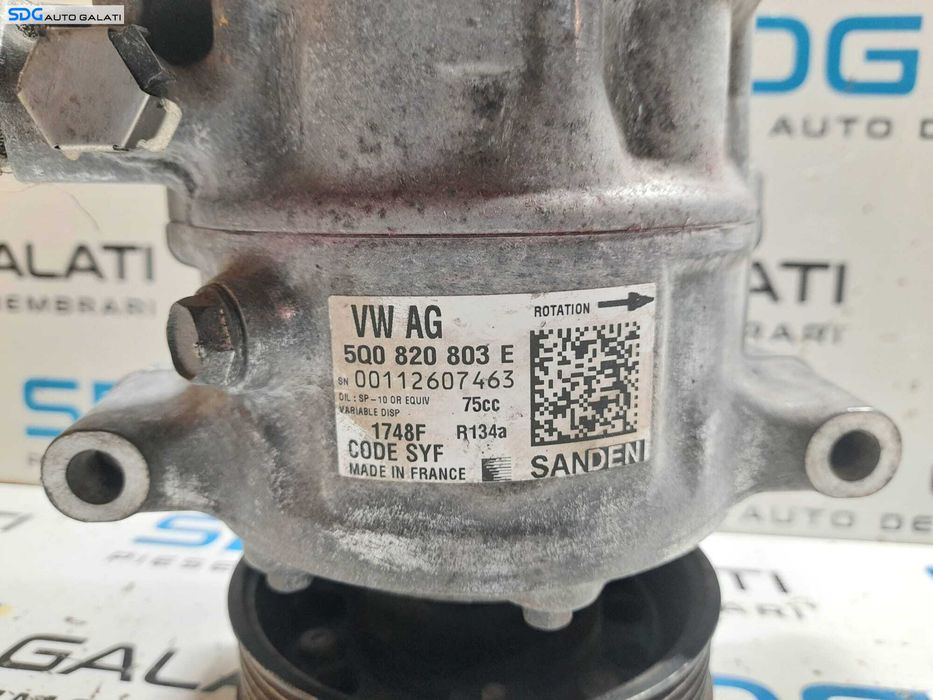 Compresor AC Aer Conditionat Clima Audi A1 8X 1.2 1.4 1.6 1.8 2.0 2015 - 2018 Cod 5Q0820803E [N0166]