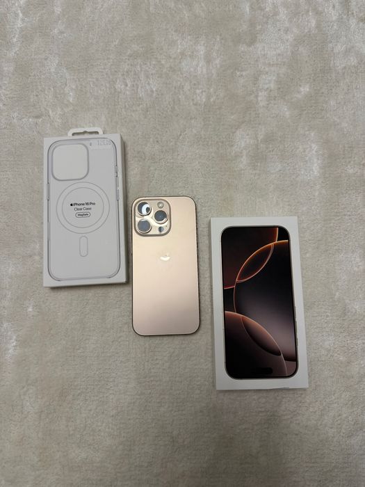 iPhone 16 Pro 256 desert titanium 100% health battery